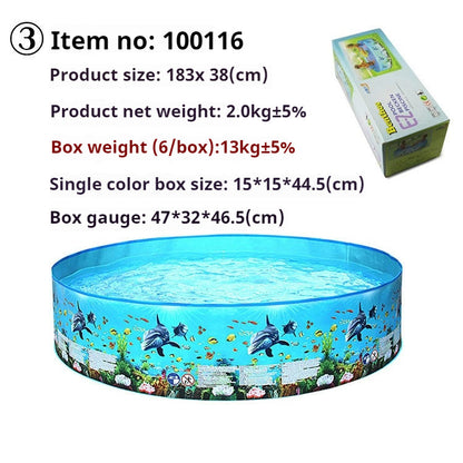 [READY STOCK] Foldable Plastic PVC Outdoor Swimming Pool for Kids | Non-Inflatable Round Water Pool | 儿童可折叠户外泳池