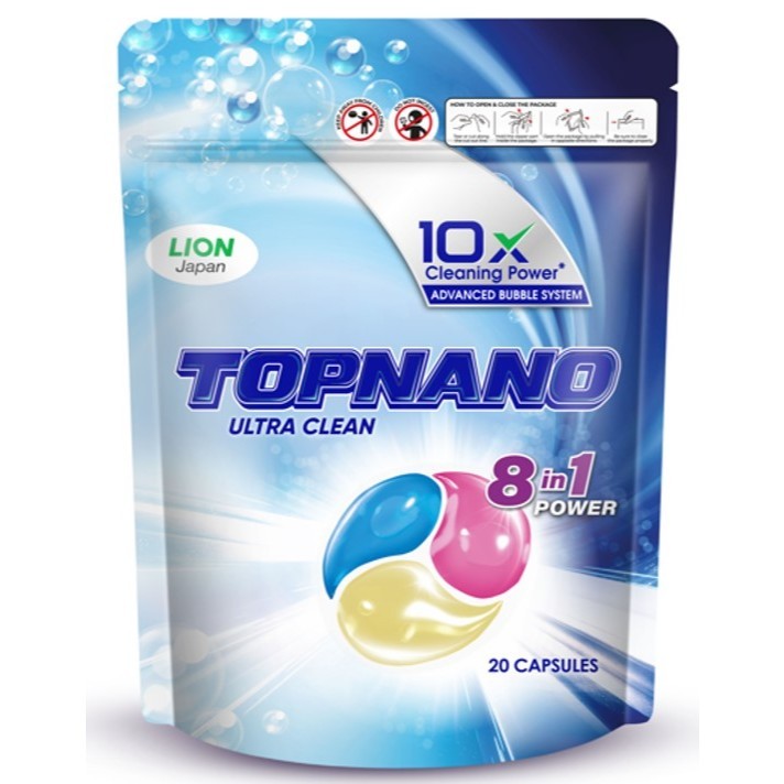 TOPNANO Capsule Detergent  20pcs/40pcs (Pouch)
