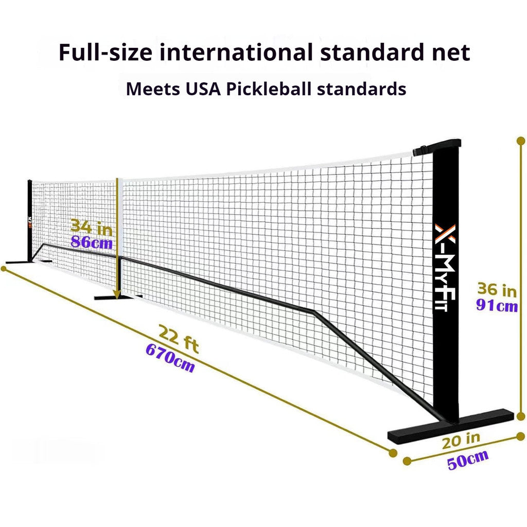 Pickleball Set with Net 4 Pickleball Paddles, 6 Pickleballs, 1 Carry Bag, 6.7m Regulation Size Pickleball Net Set 匹克球套装