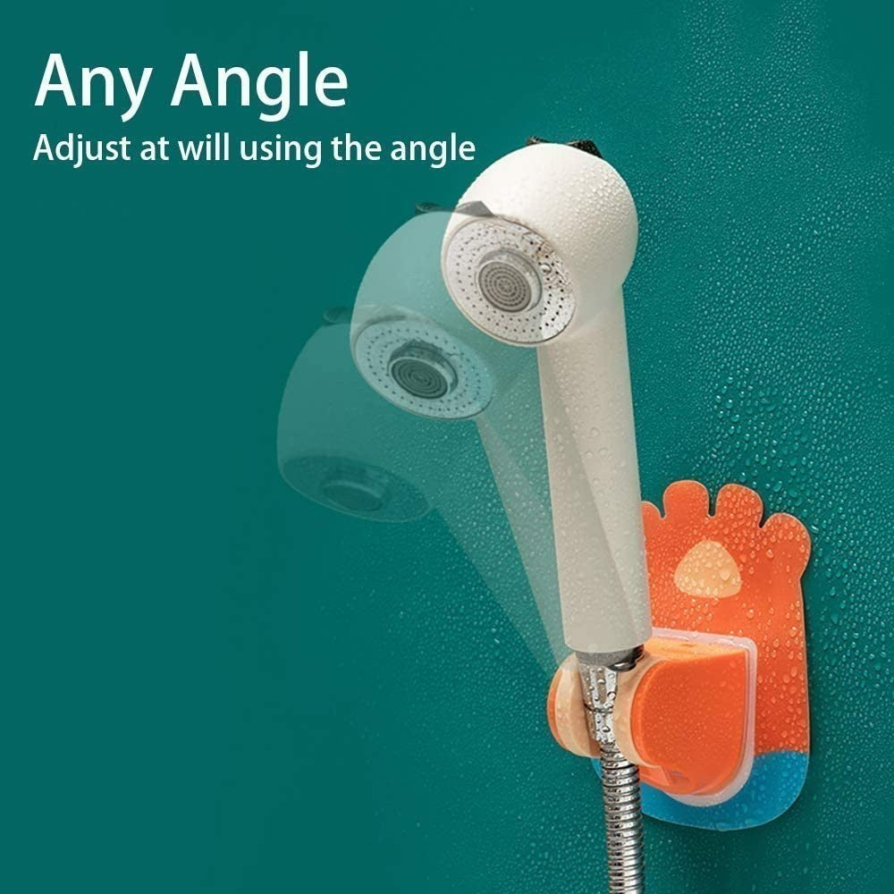 READY STOCK  Wall Mounted Adhesive Adjustable Sprinkler Shower Hose Head Holder Stand Bracket Base for Bathroom 花洒支架