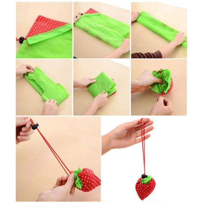 Polyester Foldable Recycle Eco Reusable Tote Bag Fruit Vegetable Shopping Bag 轻便便携环保袋