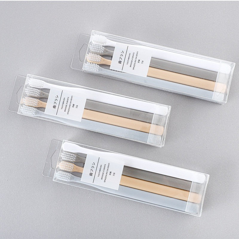 READY STOCK‼️ Japan Ins Toothbrush 4in1 Travel Set Berus Gigi Antibacterial Portable Murah  日本无印软毛牙刷