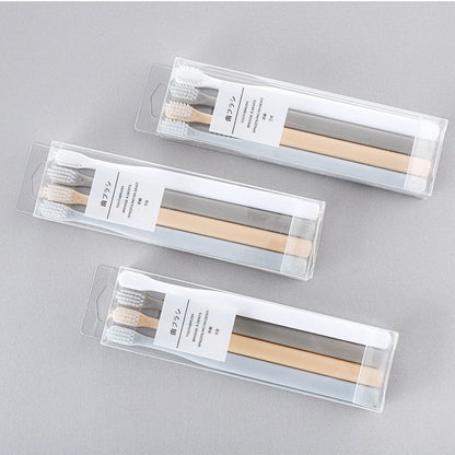 READY STOCK‼️ Japan Ins Toothbrush 4in1 Travel Set Berus Gigi Antibacterial Portable Murah  日本无印软毛牙刷