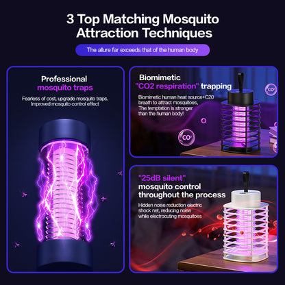 READY STOCK Electric Shock Mosquito Killer Lamp Waterproof Two-in-One Bug Zapper For Bedroom Outdoor Use 2合1驱蚊捕蚊器