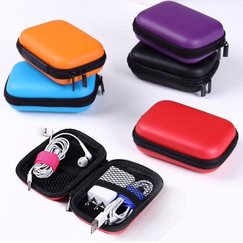 READY STOCK Travel Organizer Mesh Pocket Earphone Earbuds USB Cable Charger Carry Case Pouch Storage Bag 耳机数据线收纳袋