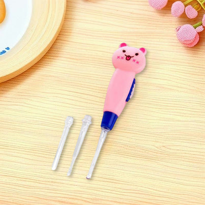 READY STOCK Cartoon LED Flashlight Detachable Earpick 卡通LED手电筒掏耳勺