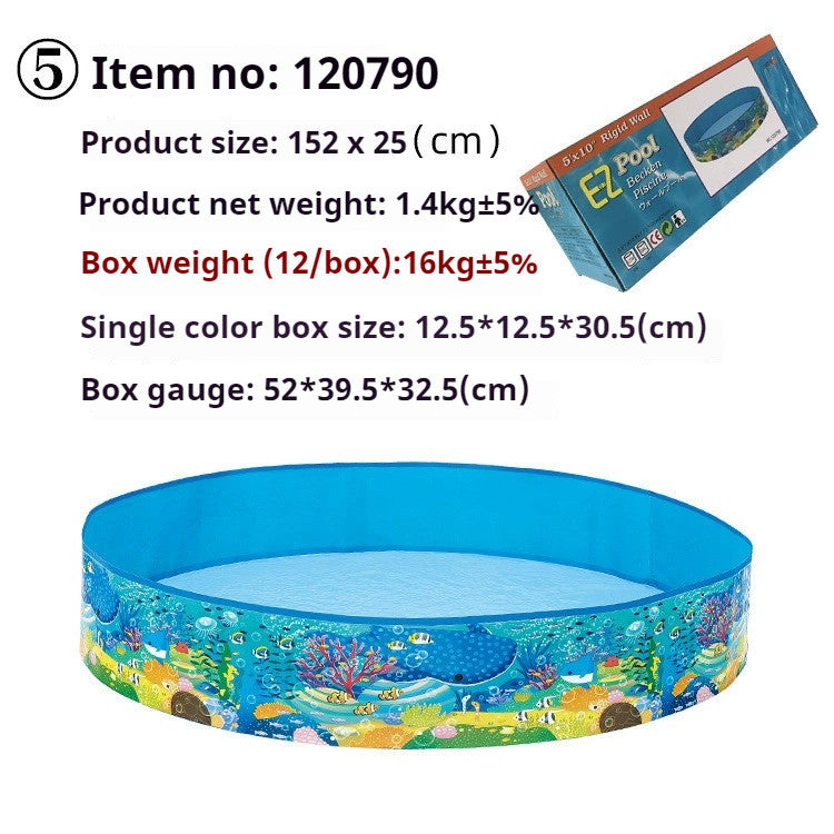 [READY STOCK] Foldable Plastic PVC Outdoor Swimming Pool for Kids | Non-Inflatable Round Water Pool | 儿童可折叠户外泳池