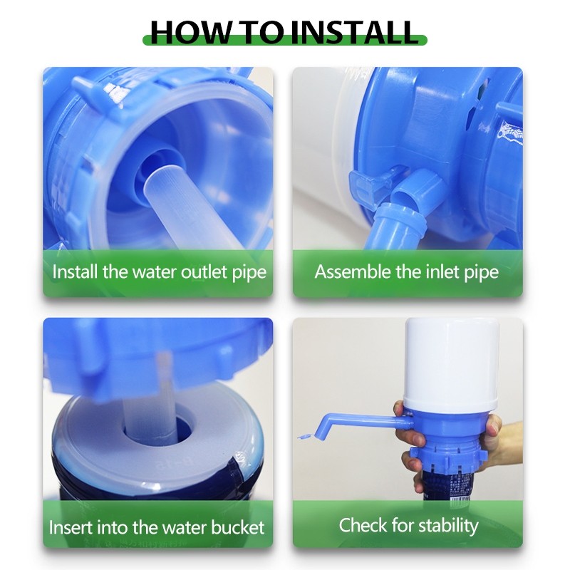 READY STOCK‼️Manual Water Dispenser Pump | Hand Press Pump for 5 Gallon Bottled Water | Portable Drinking Water Pump 手压泵