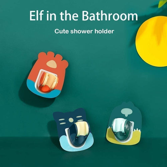READY STOCK  Wall Mounted Adhesive Adjustable Sprinkler Shower Hose Head Holder Stand Bracket Base for Bathroom 花洒支架