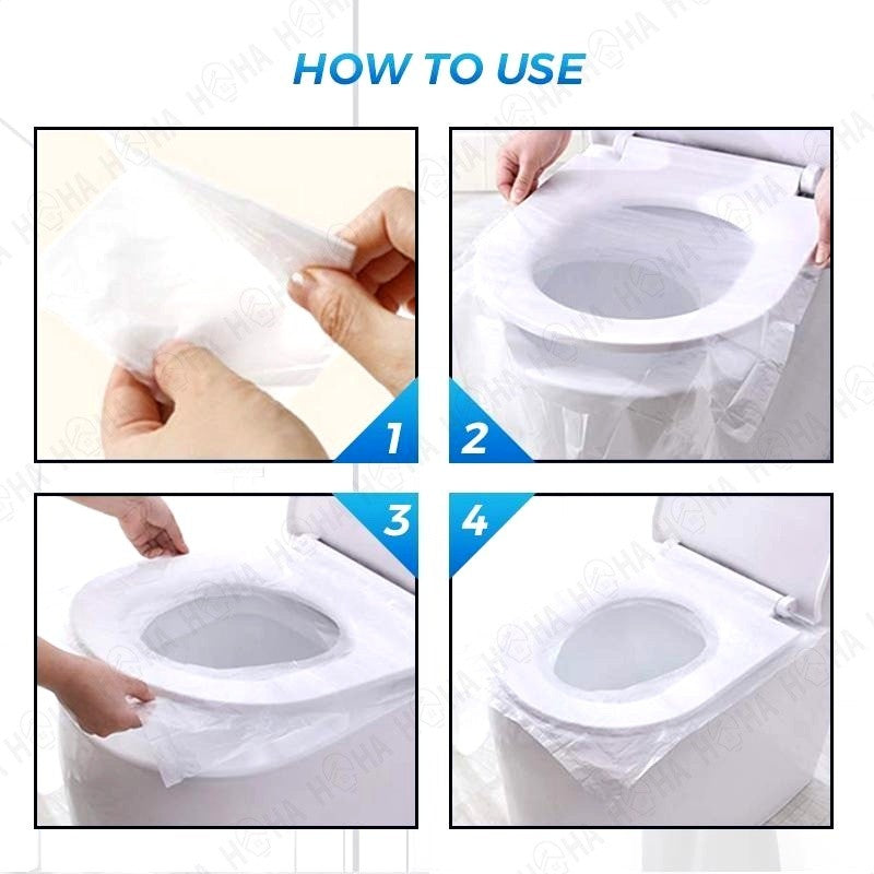 (READYSTOCK) Disposable Toilet Seat Cover Extra Length Toilet Pad Travel One Time Use Waterproof 一次性马桶坐垫