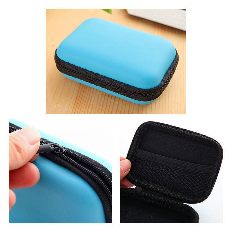 READY STOCK Travel Organizer Mesh Pocket Earphone Earbuds USB Cable Charger Carry Case Pouch Storage Bag 耳机数据线收纳袋