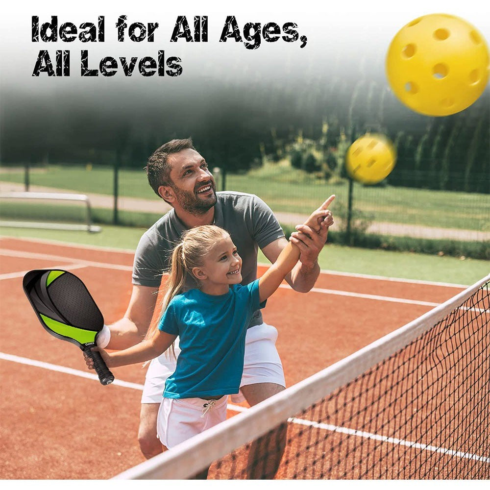 Pickleball Set with 2/4 Pickleballs and Pickleball Paddles Set of 2 Outdoor Indoor,Pickleball Net Bag 匹克球