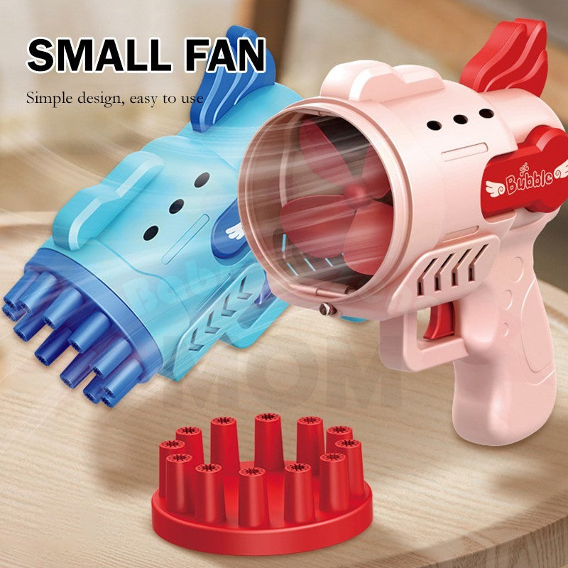 Electric Gatling Bubble Gun Children Automatic Bubble Blowing Toy Soap Water Outdoor Kids Toys 泡泡机