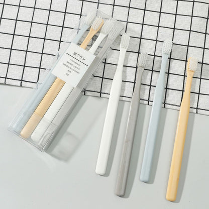 READY STOCK‼️ Japan Ins Toothbrush 4in1 Travel Set Berus Gigi Antibacterial Portable Murah  日本无印软毛牙刷