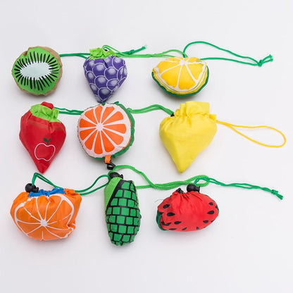 Polyester Foldable Recycle Eco Reusable Tote Bag Fruit Vegetable Shopping Bag 轻便便携环保袋