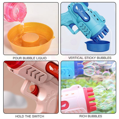 Electric Gatling Bubble Gun Children Automatic Bubble Blowing Toy Soap Water Outdoor Kids Toys 泡泡机