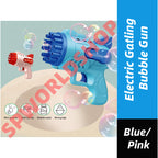 Electric Gatling Bubble Gun Children Automatic Bubble Blowing Toy Soap Water Outdoor Kids Toys 泡泡机