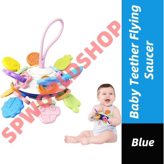 (READYSTOCK) Baby Teether Flying Saucer Newborn Rattling Tooth Mainan Bayi Baby Toys  Toy Sensory Teething Fun 新生儿磨牙玩具