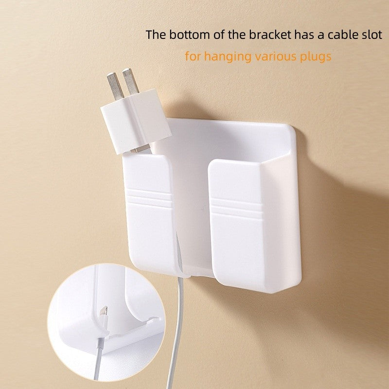 【READY STOCK】Wall-Mounted Phone Holder | No-Drill Adhesive Removable Phone Stand | Bedside, Kitchen, Bathroom Use 墙壁手机支架