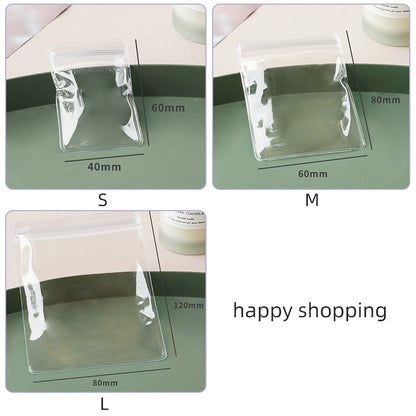 READY STOCK 10 Pcs Pvc Small Jewelry Storage Bag Waterproof Anti-Oxidation Ziplock Pouches PVC珠宝收纳袋