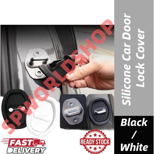 【Ready Stock】Silicone Car Door Lock Cover | Anti-Rust & Anti-Collision Door Buckle Protector | Universal Fit 硅胶门锁扣保护套