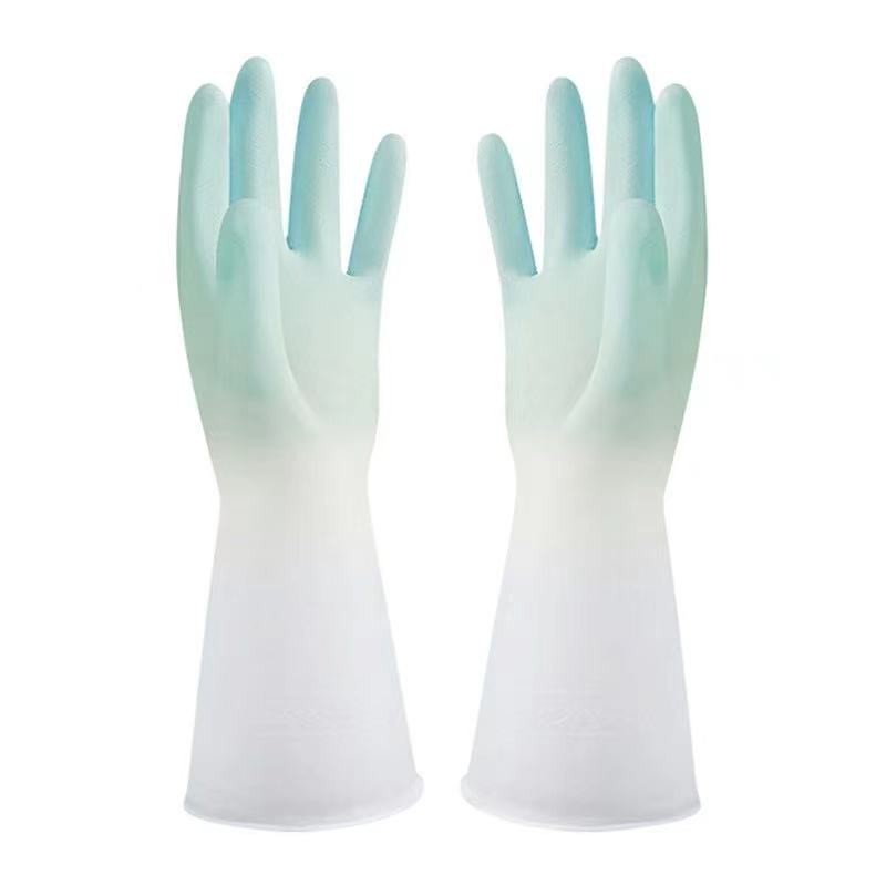 【READY STOCK】1 Pair Fashionable Household Cleaning Gloves | Stylish Waterproof Dishwashing Gloves 家务手套
