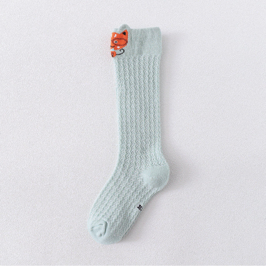 [Ready Stock] Baby Non-Slip Cotton Socks - Cartoon Animal Design Toddler Anti-Skid Walking Socks-KS082