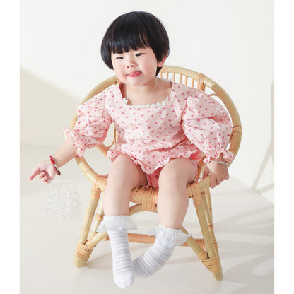 [Ready Stock] 0-3 Age Baby & Kids Lace Socks – Thin Cotton Breathable Ankle Socks for Girls-KS080