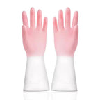 【READY STOCK】1 Pair Fashionable Household Cleaning Gloves | Stylish Waterproof Dishwashing Gloves 家务手套
