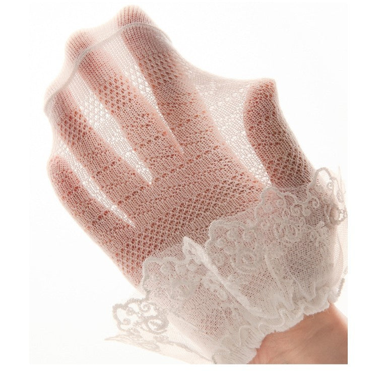[Ready Stock] 0-3 Age Baby & Kids Lace Socks – Thin Cotton Breathable Ankle Socks for Girls-KS080