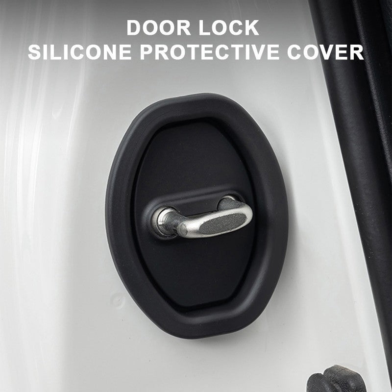 【Ready Stock】Silicone Car Door Lock Cover | Anti-Rust & Anti-Collision Door Buckle Protector | Universal Fit 硅胶门锁扣保护套