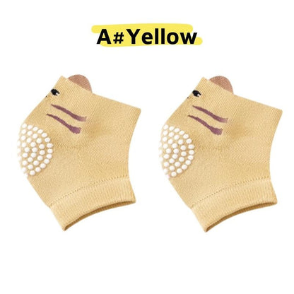 [Ready Stock] Baby Knee Pads for 0–3 Age Cotton Anti-Slip Cartoon Animal Design Toddler Safety Crawling Protector-KS081