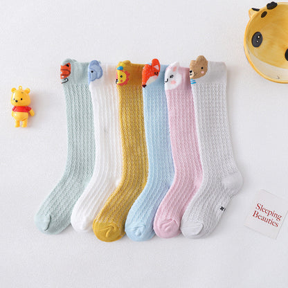 [Ready Stock] Baby Non-Slip Cotton Socks - Cartoon Animal Design Toddler Anti-Skid Walking Socks-KS082