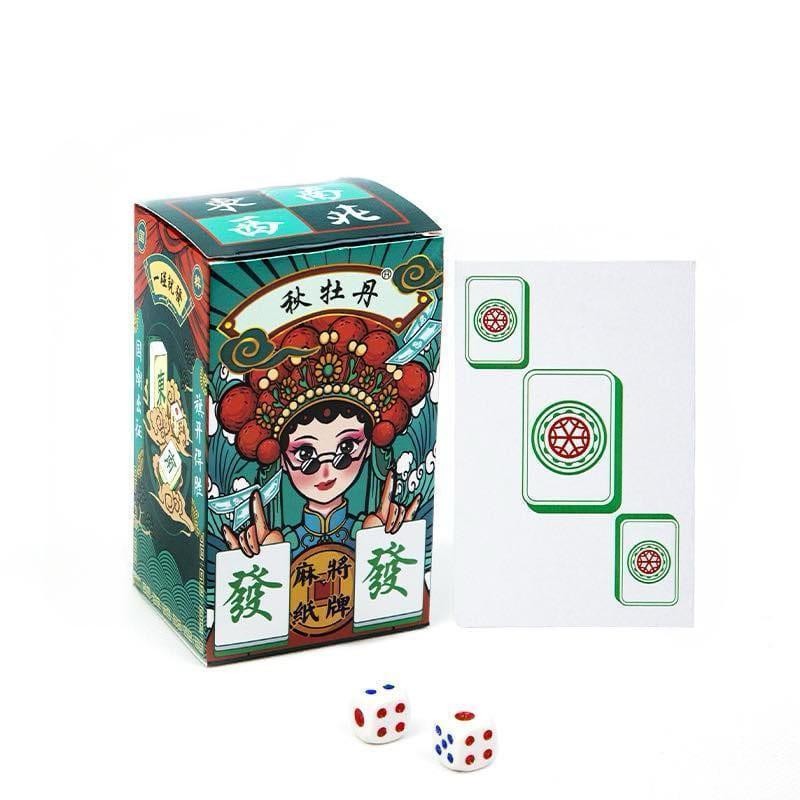 Social & Essential [POKER STYLE] 指尖博弈 | 创意防水塑料麻将：随行轻便，聚会焦点 144pcs Portable Mahjong Deck | Durable & Washable Design