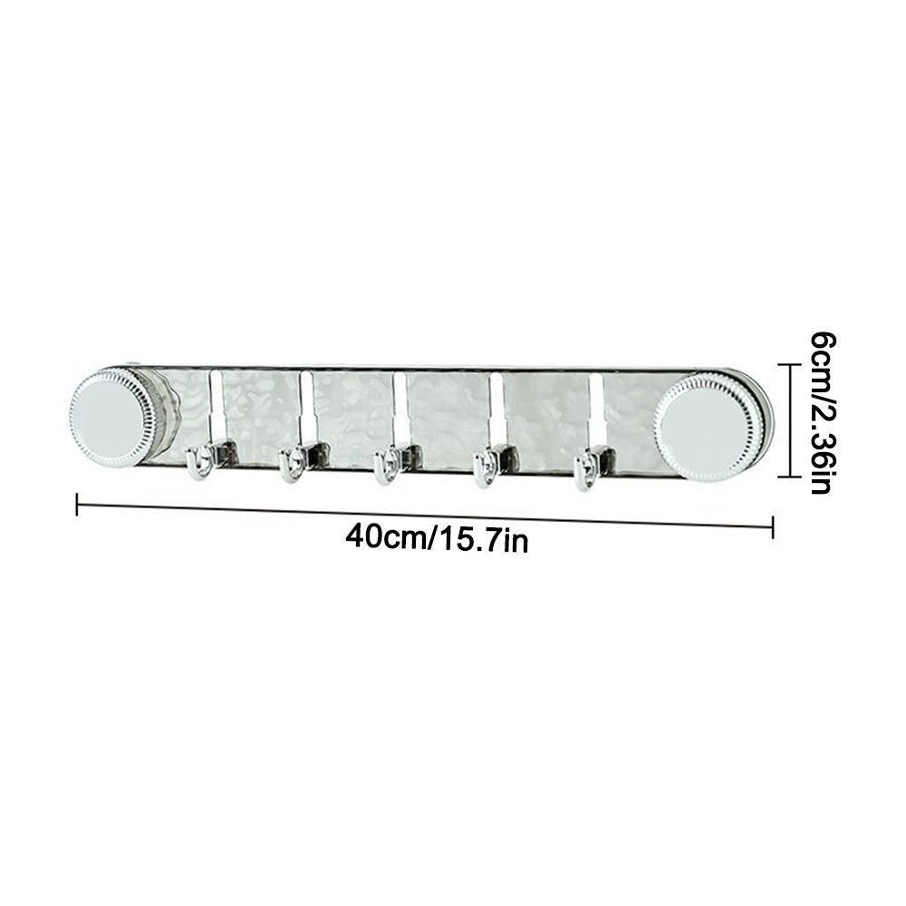 【READY STOCK】Wall-Mounted Rotating Suction Cup Hook | No-Drill Multi-Hook Hanger for Kitchen Bathroom Storage | 强力吸盘联排挂钩