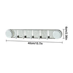 【READY STOCK】Wall-Mounted Rotating Suction Cup Hook | No-Drill Multi-Hook Hanger for Kitchen Bathroom Storage | 强力吸盘联排挂钩