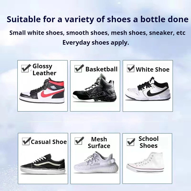 White Sneaker Foam Cleaner｜No Scrub, No Rinse Shoe Cleaning Mousse – For Sneakers, Canvas & Sports Shoes 小白鞋泡泡慕斯清洗剂