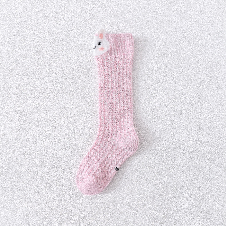 [Ready Stock] Baby Non-Slip Cotton Socks - Cartoon Animal Design Toddler Anti-Skid Walking Socks-KS082