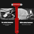 【READY STOCK】2-in-1 Car Safety Hammer & Seat Belt Cutter | Window Breaker + Belt Cutter for Vehicle Safety 汽车安全锤
