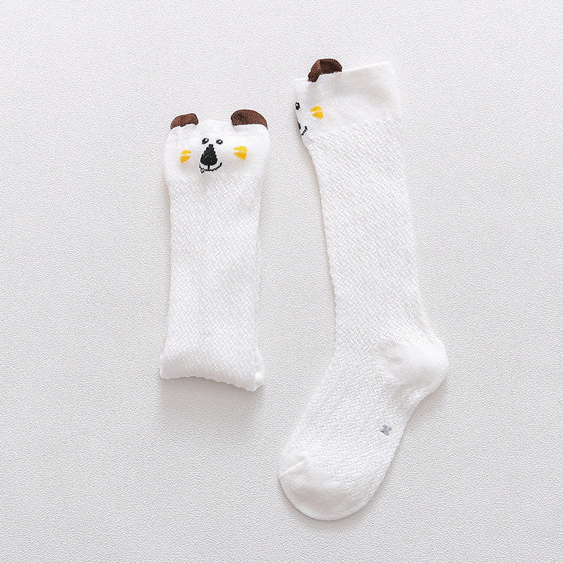 [Ready Stock] Baby Non-Slip Cotton Socks - Cartoon Animal Design Toddler Anti-Skid Walking Socks-KS082