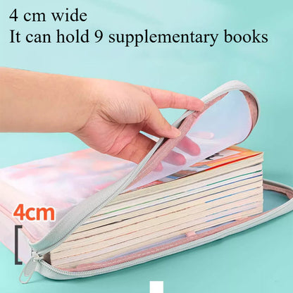 【READY STOCK】L-Type 3-Layer Document Organizer Folder | A4 Multi-Pocket File Holder L型拉链式三层科目分类袋