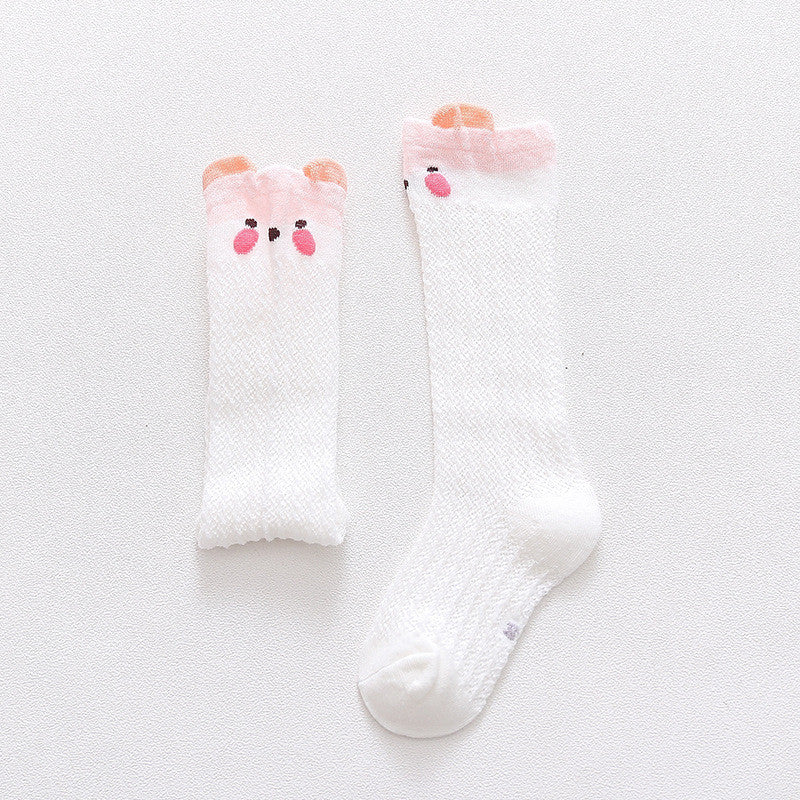 [Ready Stock] Baby Non-Slip Cotton Socks - Cartoon Animal Design Toddler Anti-Skid Walking Socks-KS082