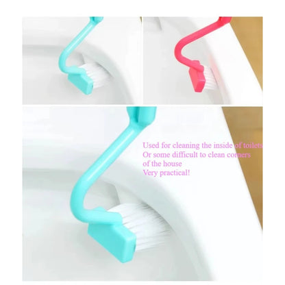 【READY STOCK】V-Shaped Toilet Brush | Deep Corner Cleaning Bathroom Scrubber | Gap Cleaner for Toilet Bowl V型马桶刷