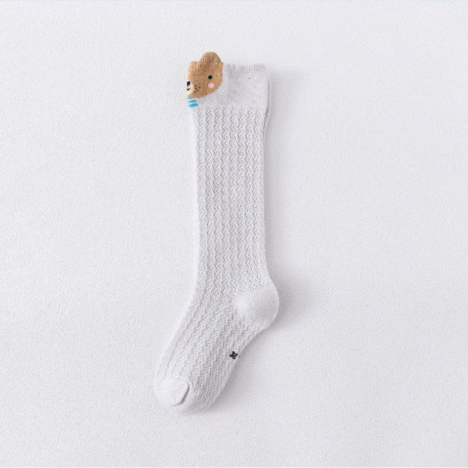 [Ready Stock] Baby Non-Slip Cotton Socks - Cartoon Animal Design Toddler Anti-Skid Walking Socks-KS082