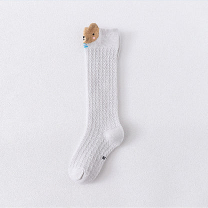 [Ready Stock] Baby Non-Slip Cotton Socks - Cartoon Animal Design Toddler Anti-Skid Walking Socks-KS082