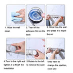【READY STOCK】Wall-Mounted Rotating Suction Cup Hook | No-Drill Multi-Hook Hanger for Kitchen Bathroom Storage | 强力吸盘联排挂钩