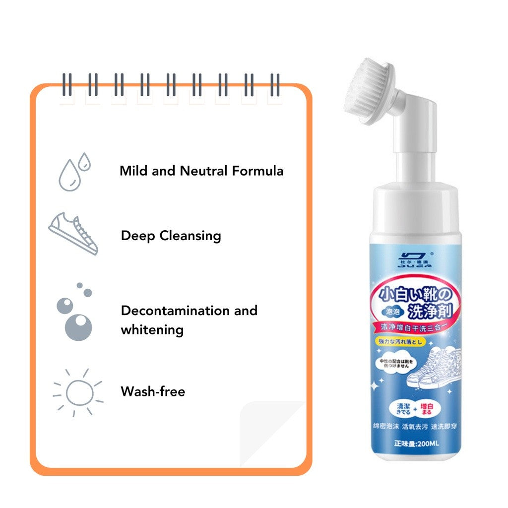 【READY STOCK】Pencuci Kasut Putih | White Shoe Cleaner | Shoe Cleaning Foam | Whitening & Stain Remover for Shoes 小白鞋清洗剂