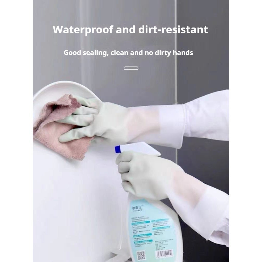 【READY STOCK】1 Pair Fashionable Household Cleaning Gloves | Stylish Waterproof Dishwashing Gloves 家务手套