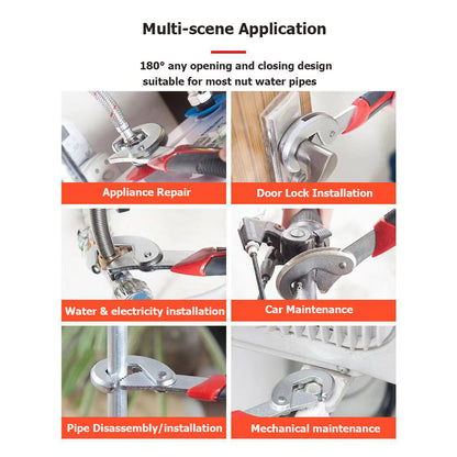 【READY STOCK】Multifunction Adjustable Universal Wrench | All-in-One Spanner Tool for Home DIY & Car Repair 多功能扳手