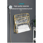 【READY STOCK】Waterproof Bathroom Hanging Storage Bag | Wall-Mounted Organizer Pouch | Shower Caddy with Hooks 浴室防水挂袋